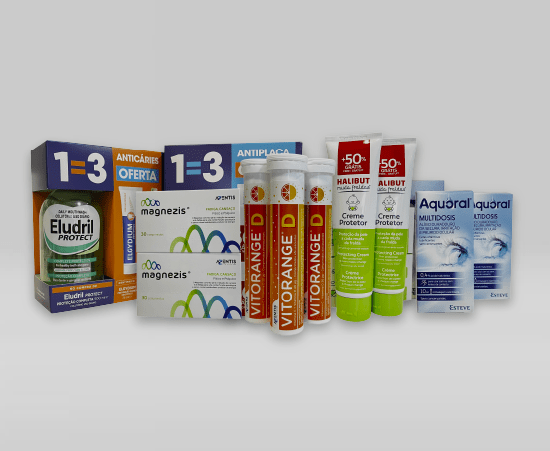 Imagem de produtos promocionais yellowcardmais do mês de Janeiro da farmácia Matos Coelho do grupo Varela
